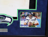 Russell Wilson Framed Game Used Seattle Seahawks White Nike Jersey With Captain's Patch & NFL 100 Logo Unsigned SKU #203517