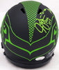 Steve Largent & Jim Zorn Autographed Seattle Seahawks Eclipse Black Speed Mini Helmet MCS Holo Stock #211064