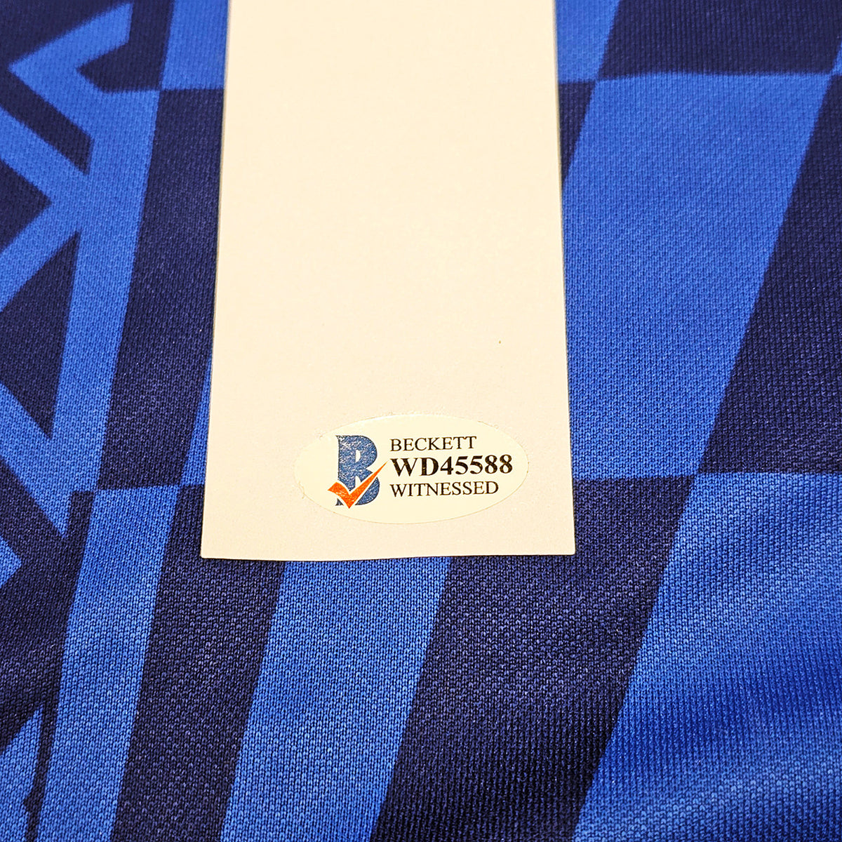Chelsea F.C. Mason Mount Autographed Blue Nike Jersey Size XL in Silver Beckett BAS Stock #196484
