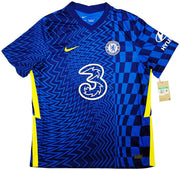Chelsea F.C. Mason Mount Autographed Blue Nike Jersey Size XL in Silver Beckett BAS Stock #196484