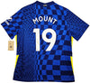 Chelsea F.C. Mason Mount Autographed Blue Nike Jersey Size XL in Gold Beckett BAS Stock #196482