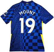 Chelsea F.C. Mason Mount Autographed Blue Nike Jersey Size M in Gold Beckett BAS Stock #196481