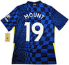 Chelsea F.C. Mason Mount Autographed Blue Nike Jersey Size M in Silver Beckett BAS Stock #196479