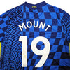 Chelsea F.C. Mason Mount Autographed Blue Nike Jersey Size L in Gold Beckett BAS Stock #196475