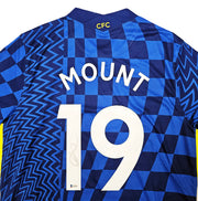 Chelsea F.C. Mason Mount Autographed Blue Nike Jersey Size L in Silver Beckett BAS Stock #196474