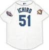 Seattle Mariners Ichiro Suzuki Autographed White Authentic Mitchell & Ness 2001 All Star Patch Jersey Size 44 "01 ROY/MVP" IS Holo Stock #217973