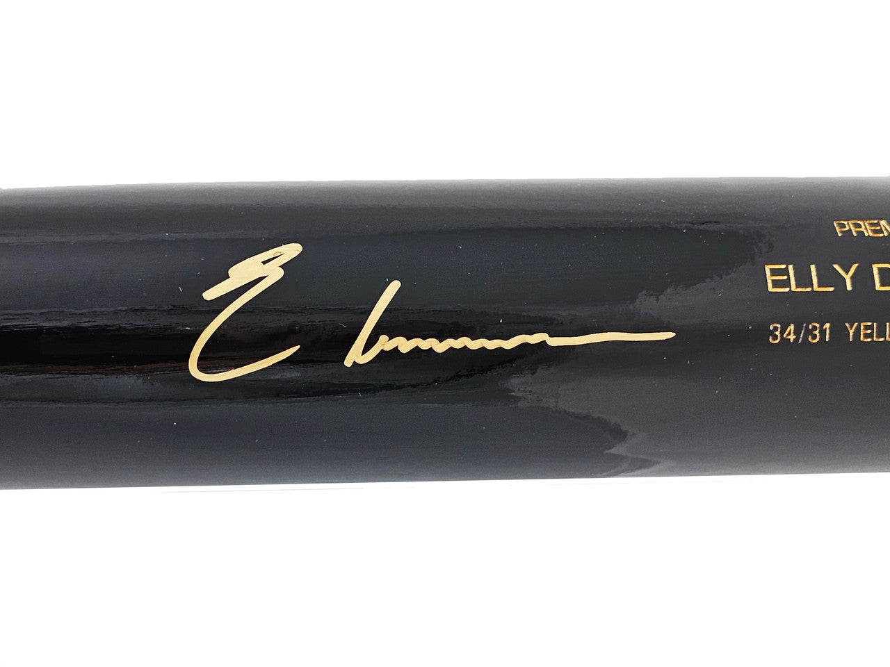 Elly De La Cruz Autographed Black B45 Player Model Bat Cincinnati Reds Beckett BAS Witness Stock #218705