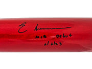 Elly De La Cruz Autographed Red B45 Player Model Bat Cincinnati Reds "MLB Debut 6/6/23" Beckett BAS Witness Stock #218703