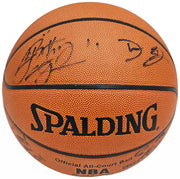 2002-03 St. Vincent-St. Mary Fighting Irish Multi Signed Autographed Basketball With 8 Total Signatures Including LeBron "King" James High School Signature PSA/DNA #AI01382