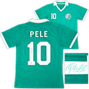 New York Cosmos Pele Autographed Green Jersey Beckett BAS Stock #194363