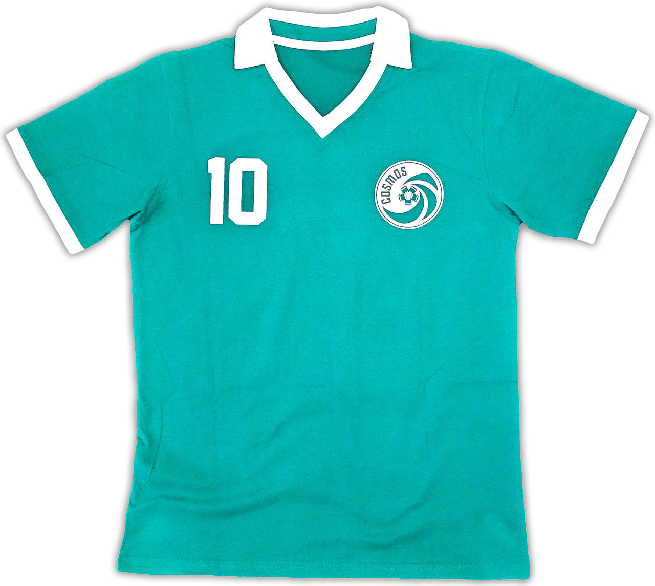 New York Cosmos Pele Autographed Green Jersey Beckett BAS Stock #194363