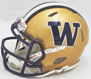 Unsigned Washington Huskies Gold Speed Mini Helmet Stock #222013