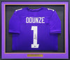 Washington Huskies Rome Odunze Autographed Framed Purple Jersey Beckett BAS Witness Stock #234602