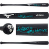 Ichiro Suzuki Autographed Black Mizuno Player Model Baseball Bat Seattle Mariners Signed In Teal "HOF 25" IS Holo & Beckett BAS Witness QR Stock #238322
