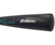 Ichiro Suzuki Autographed Black Mizuno Player Model Baseball Bat Seattle Mariners Signed In Teal "HOF 25" IS Holo & Beckett BAS Witness QR Stock #238322