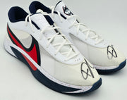 Giannis Antetokounmpo Autographed 2021 Player Exclusive (PE) Promo Black Nike Zoom Freak 2 NRG Shoes Bucks Size 17 Beckett BAS Witness Stock #252607