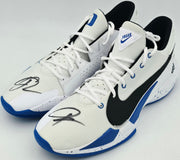 Giannis Antetokounmpo Autographed 2022 Player Exclusive (PE) Promo Michigan State Green Nike Zoom Freak 4 NCAA Shoes Size 16 (With Box) Beckett BAS Witness #3W396698 & #3W396699