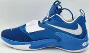 Giannis Antetokounmpo Autographed 2022 Player Exclusive (PE) Promo Villanova Navy Blue Nike Zoom Freak 4 NCAA Shoes Size 16 (With Box) Beckett BAS Witness #3W396289 & #3W396290