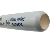 Miguel Vargas Autographed Gray Rawlings Game Model Bat Dodgers, White Sox "1st MLB HR" Beckett BAS Witness Stock #209050