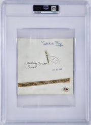 Satchel Paige Autographed 6x6 Photo With Bill Veeck PSA/DNA #AO05211