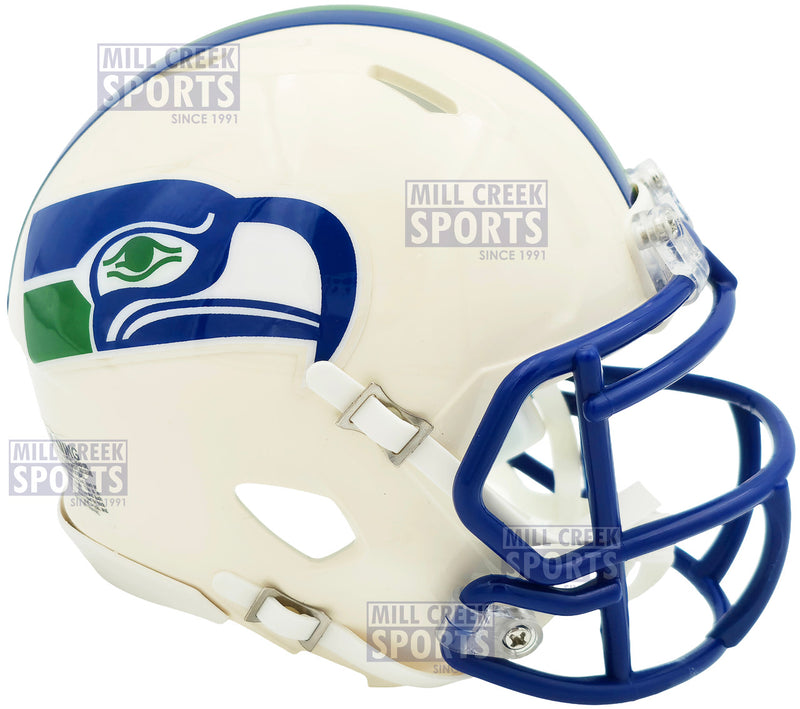 Unsigned Seattle Seahawks Riddell Cream Retro Speed Mini Helmet Stock #261767