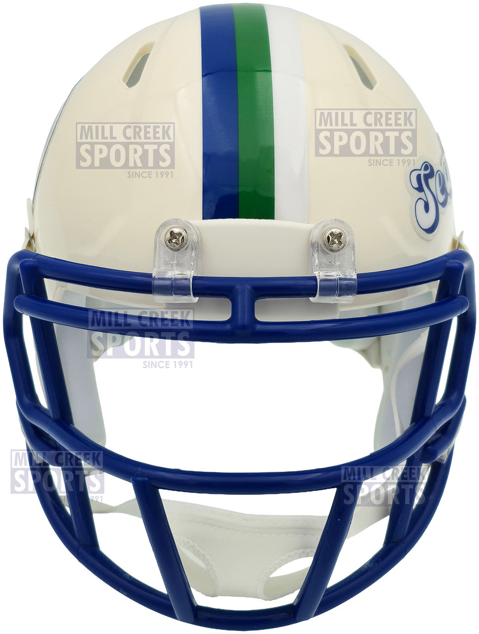 Unsigned Seattle Seahawks Riddell Cream Retro Speed Mini Helmet Stock #261767