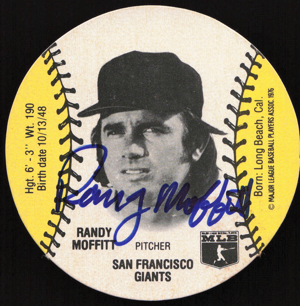 Randy Moffitt Autographed 1978 MSA Wiffle Discs Card San Francisco Giants SKU #258788