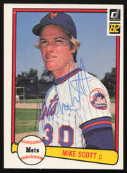 Mike Scott Autographed 1982 Donruss Card #128 New York Mets SKU #264697