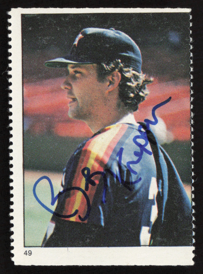 Bob Knepper Autographed 1982 Fleer Stamps Card #49 Houston Astros SKU #264243