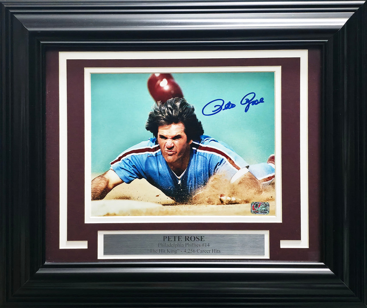 Pete Rose Autographed Framed 8x10 Photo Cincinnati Reds PR Holo Stock #256692