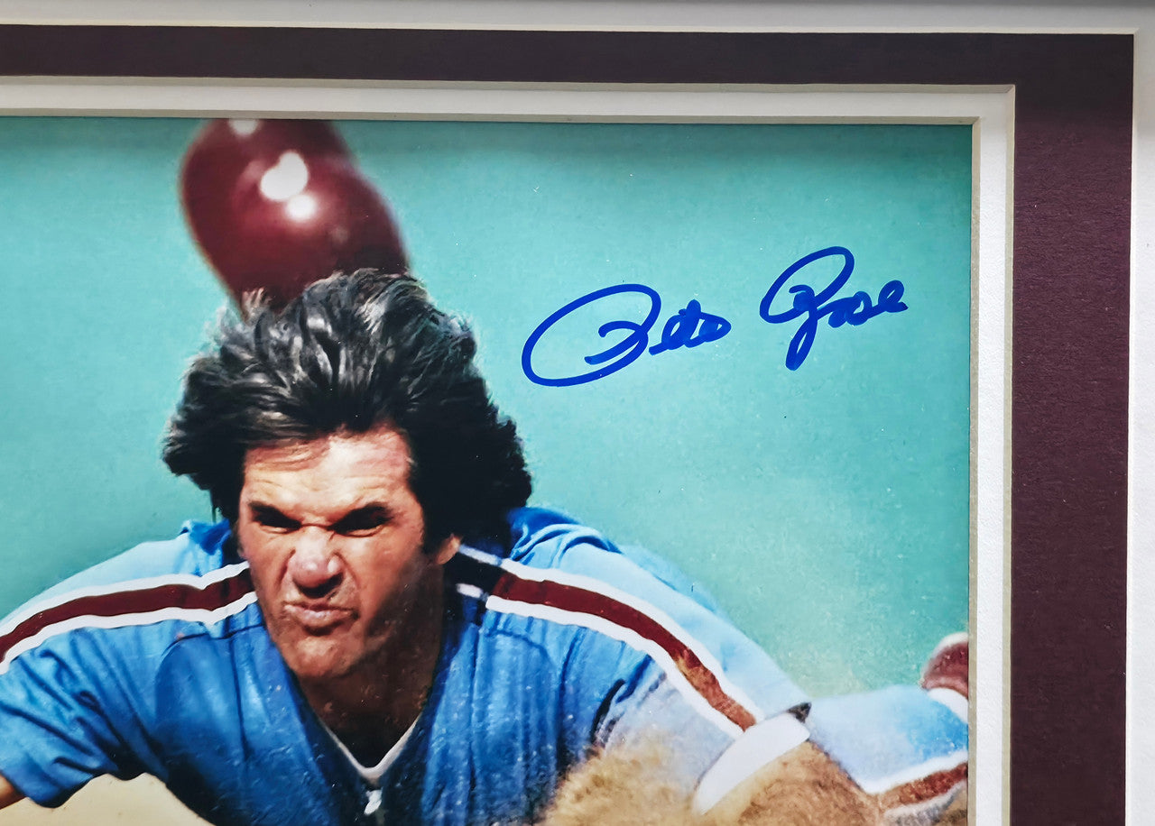 Pete Rose Autographed Framed 8x10 Photo Cincinnati Reds PR Holo Stock #256692