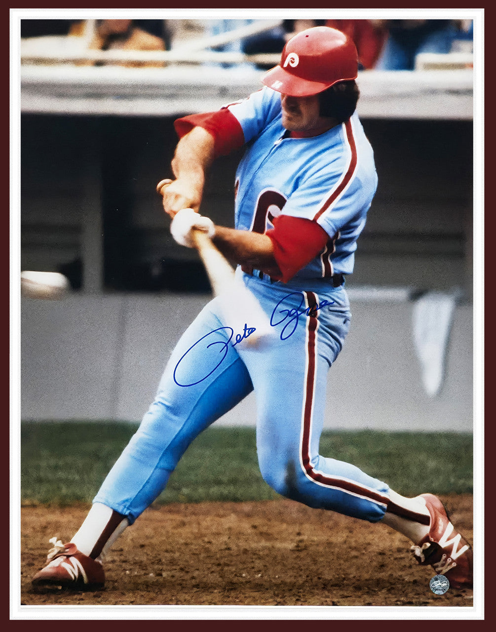 Pete Rose Autographed Framed 16x20 Photo Cincinnati Reds PR Holo Stock #256679