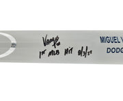 Miguel Vargas Autographed Gray Rawlings Game Model Bat Dodgers, White Sox "1st MLB Hit" Beckett BAS Witness Stock #209049