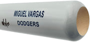 Miguel Vargas Autographed Gray Rawlings Game Model Bat Dodgers, White Sox "1st MLB Hit" Beckett BAS Witness Stock #209049