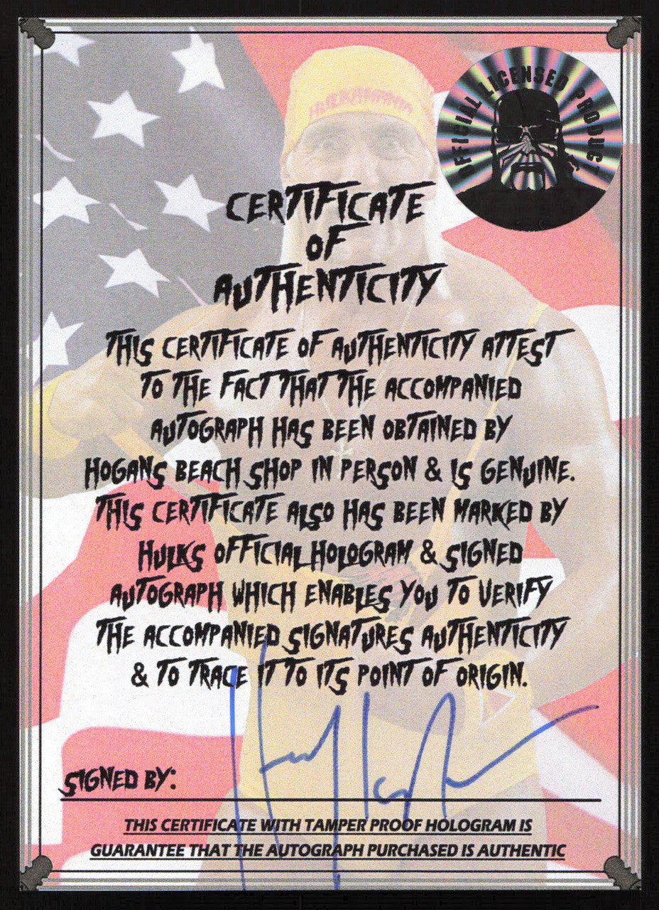 Hulk Hogan Autographed Silverdome WrestleMania III Seat Back VW III vs. Andre Beckett BAS #AF01008