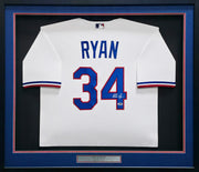 Texas Rangers Nolan Ryan Autographed Framed White Nike Jersey PSA/DNA Stock #267807