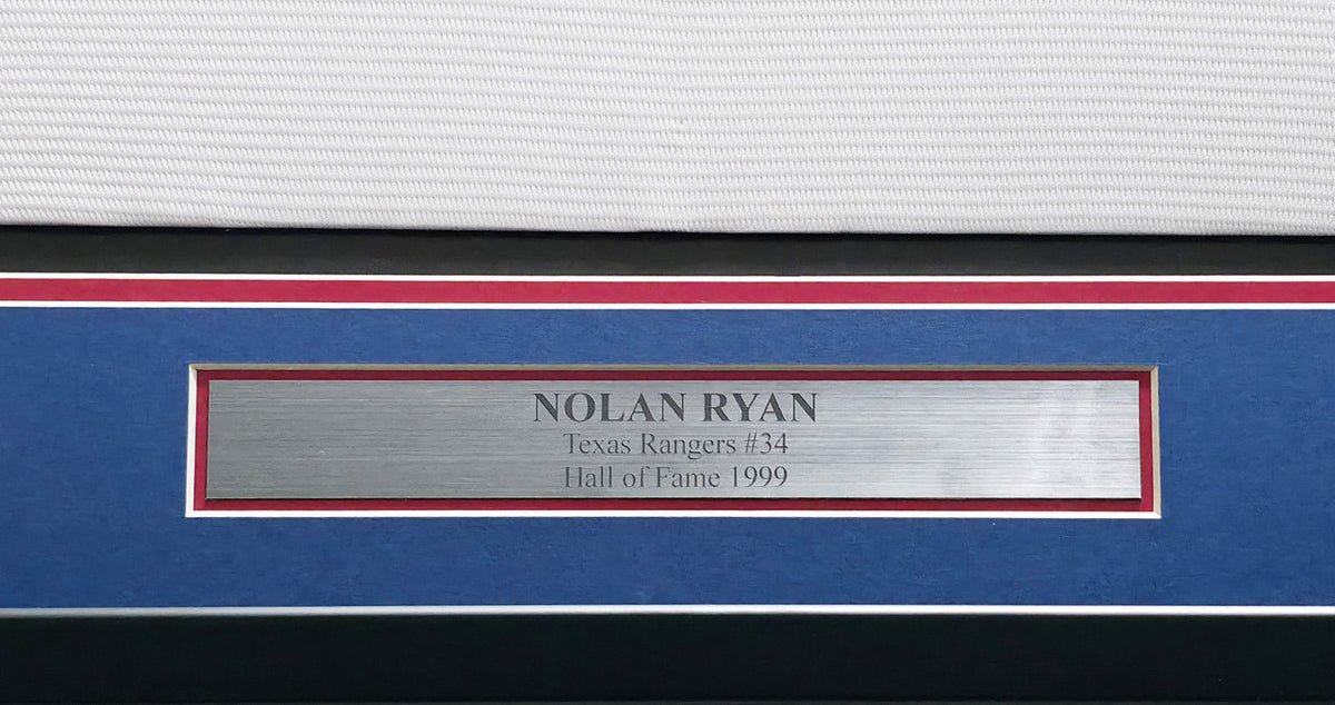 Texas Rangers Nolan Ryan Autographed Framed White Nike Jersey PSA/DNA Stock #267807