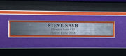 Phoenix Suns Steve Nash Autographed Framed Purple Jersey Beckett BAS Witness Stock #267457
