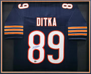 Chicago Bears Mike Ditka Autographed Framed Blue Jersey Beckett BAS Witness Stock #267812