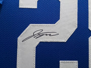 Indianapolis Colts Jonathan Taylor Autographed Framed Blue Jersey Beckett BAS Witness Stock #267811