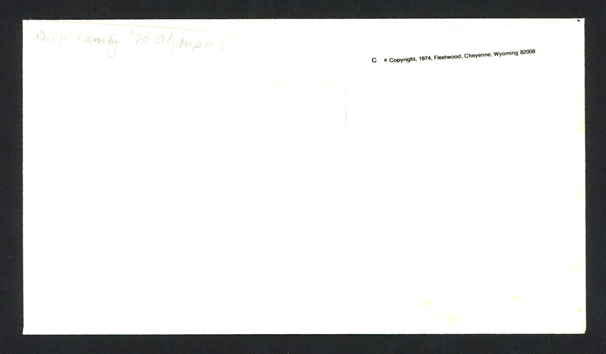 Dick Lamby Autographed First Day Cover 1976 Olympics USA Hockey SKU #159580
