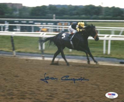 Jean Cruguet Autographed 8x10 Photo Seattle Slew PSA/DNA Stock #19454