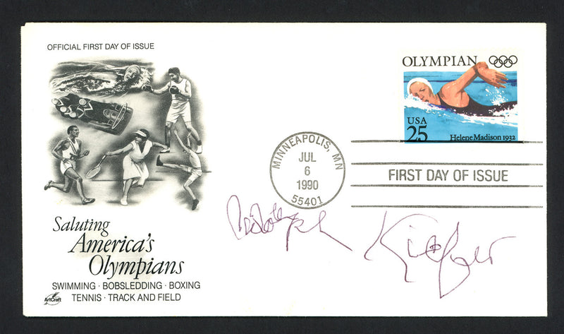 Adolph Kiefer Autographed First Day Cover Olympic Swimmer SKU #159584