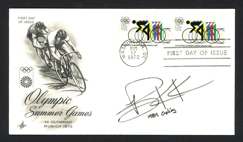 Roy Clarence Knickman Autographed First Day Cover Olympic Cycling SKU #159586