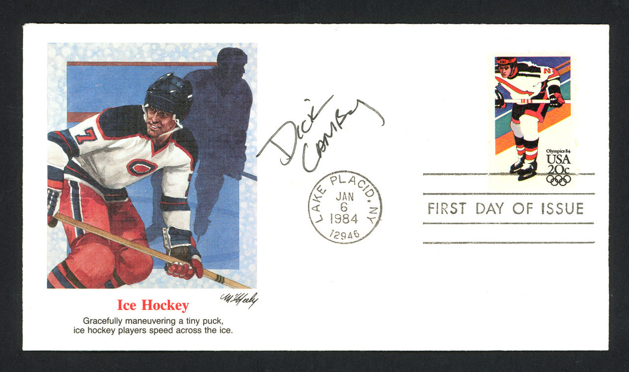 Dick Lamby Autographed First Day Cover 1976 Olympics USA Hockey SKU #159617