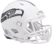 Unsigned Seattle Seahawks White 2024 Salute To Service Speed Mini Helmet Stock #253575