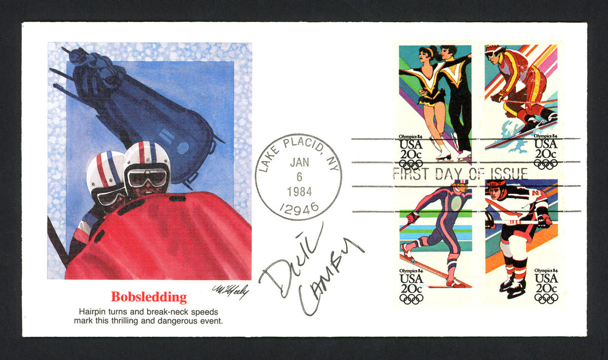 Dick Lamby Autographed First Day Cover 1976 Olympics USA Hockey SKU #159626