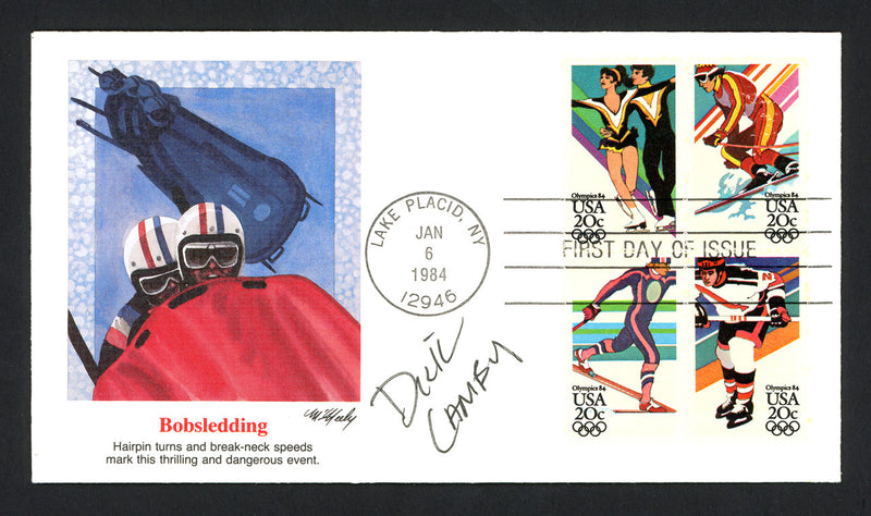 Dick Lamby Autographed First Day Cover 1976 Olympics USA Hockey SKU #159626