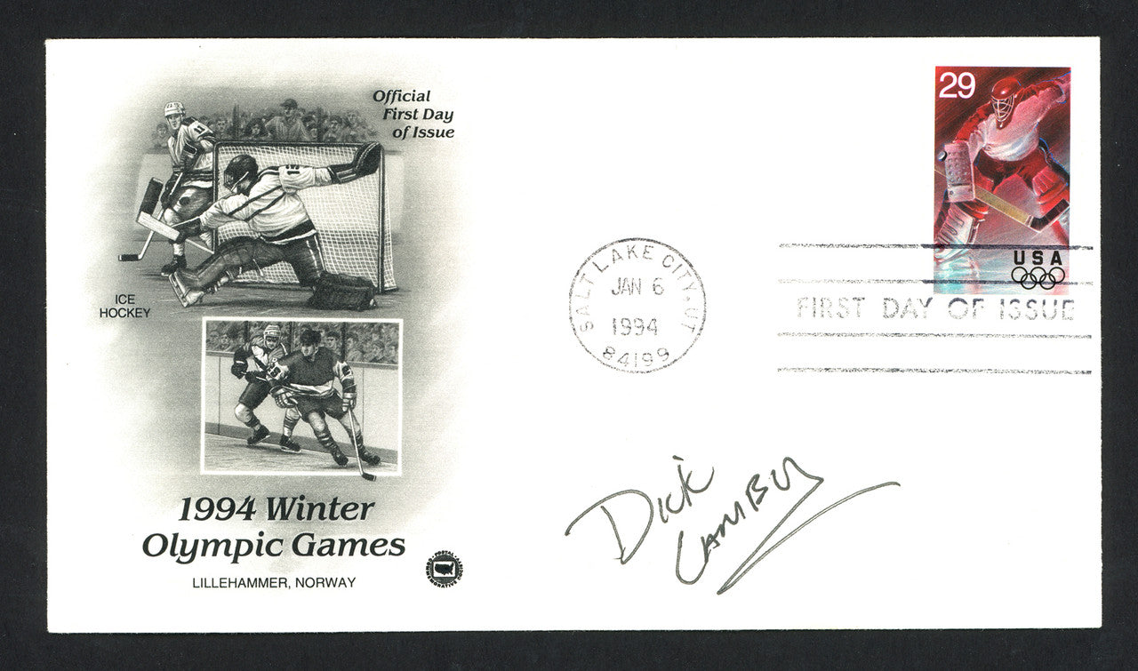 Dick Lamby Autographed First Day Cover 1976 Olympics USA Hockey SKU #159627