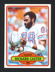 Richard Caster Autographed 1980 Topps Card #198 Houston Oilers SKU #164083